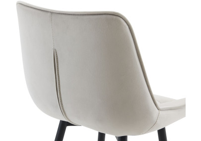 Tabouret de bar Dartford en velours gris