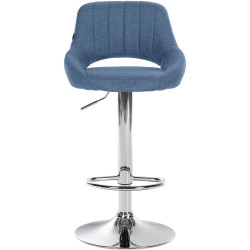 Ensemble de 2 tabourets de bar Milet en tissu bleu C