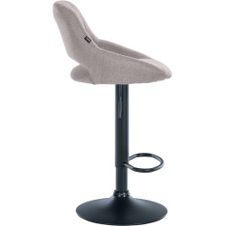 Ensemble de 2 tabourets de bar Milet en tissu B gris