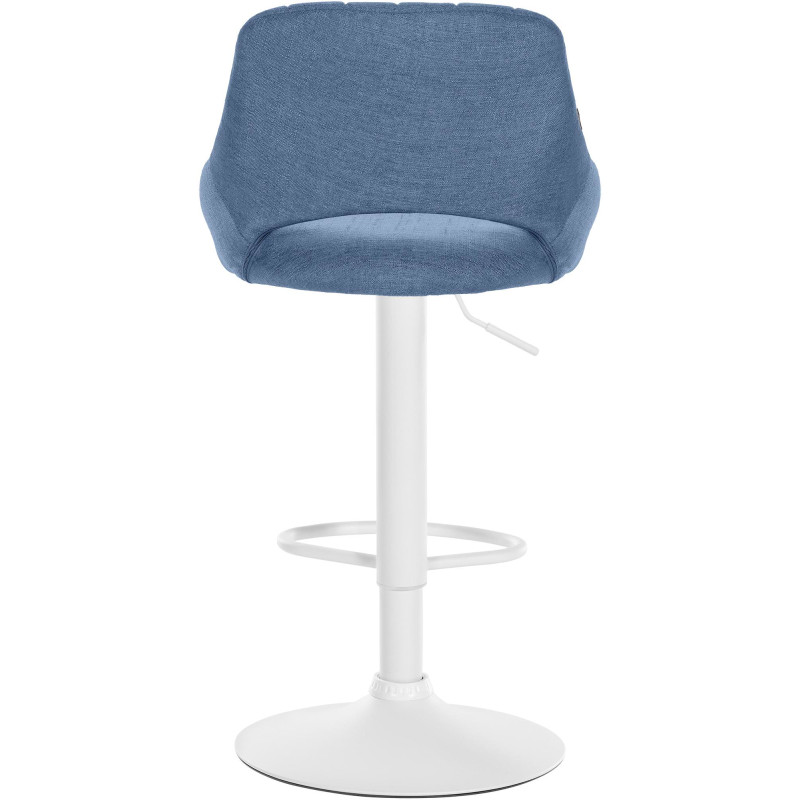 Ensemble de 2 tabourets de bar Milet en tissu W bleu