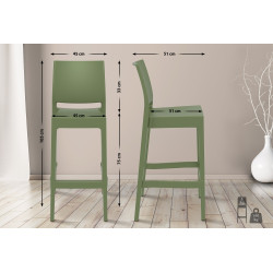 Tabouret de bar Maya olive