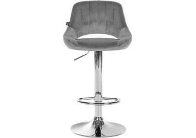 Lot de 2 tabourets de bar Milet velours C gris foncé