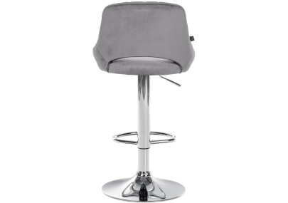 Lot de 2 tabourets de bar Milet velours C gris foncé