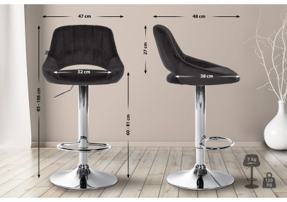 2er Set Barhocker Milet Samt C