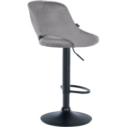 Ensemble de 2 tabourets de bar Milet en velours gris foncé