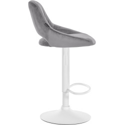Ensemble de 2 tabourets de bar Milet en velours gris foncé