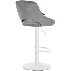 Ensemble de 2 tabourets de bar Milet en velours gris foncé