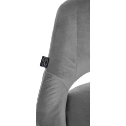 Ensemble de 2 tabourets de bar Milet en velours gris foncé