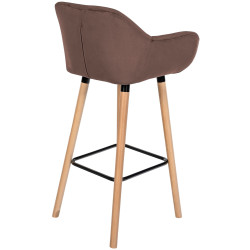 Tabouret de bar Grant en velours café