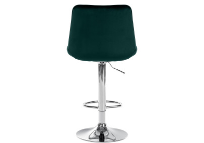 Ensemble de 2 tabourets de bar Toni, velours, vert chromé