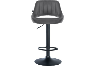Ensemble de 2 tabourets de bar Milet, similicuir, B gris