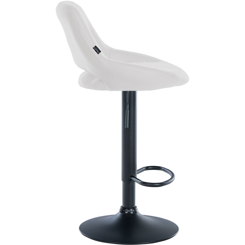 Ensemble de 2 tabourets de bar Milet, similicuir, B blanc