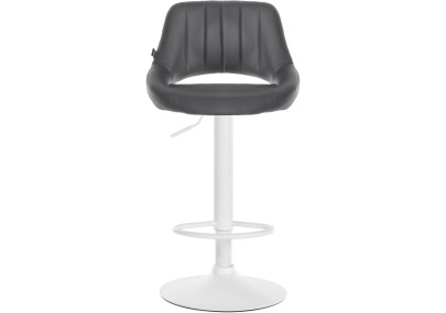 Ensemble de 2 tabourets de bar Milet, en similicuir W gris
