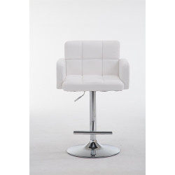 Tabouret de bar Los Angeles en similicuir blanc
