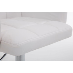 Tabouret de bar Los Angeles en similicuir blanc