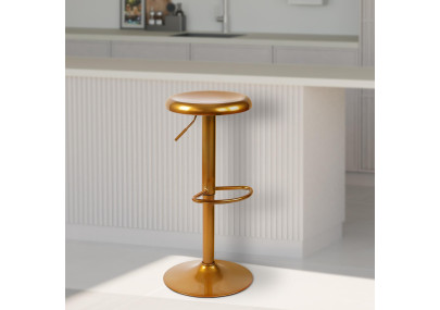 Tabouret de bar doré Williston