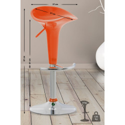 Tabouret de bar orange Saddle
