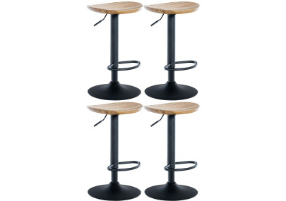 Ensemble de 4 tabourets de bar Skelde natura