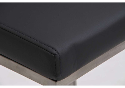 Tabouret de bar Panama E, similicuir, gris