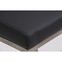 Tabouret de bar Panama E en similicuir gris