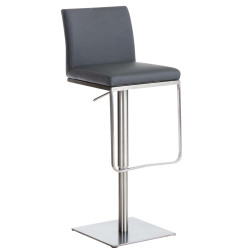 Tabouret de bar Panama E, similicuir, gris
