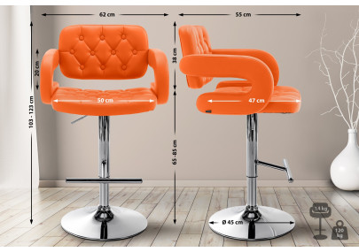 Taburete de bar naranja Dublin C