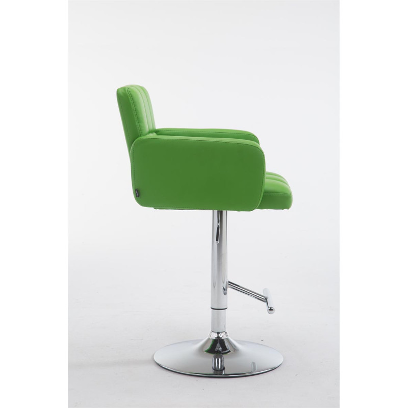 Taburete de bar Los Ángeles, imitación piel, verde C