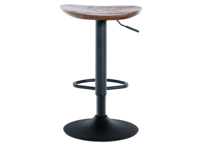 Ensemble de 4 tabourets de bar Skelde, noyer