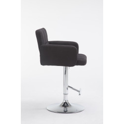 Tabouret de bar Los Angeles, tissu C noir