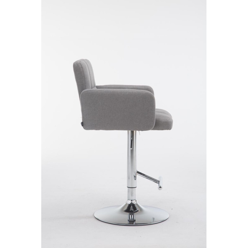 Tabouret de bar Los Angeles, tissu C gris