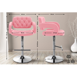 Banqueta rosa Dublin C