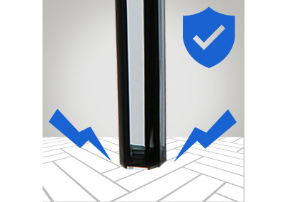 Banqueta Fox, preta transparente