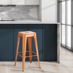 Tabouret de bar orange Joshua