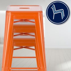 Tabouret de bar orange Joshua