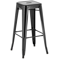 Tabouret de bar Joshua, noir