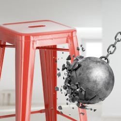 Tabouret de bar rouge Joshua