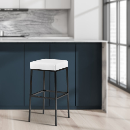 Tabouret de bar blanc Montreal B80