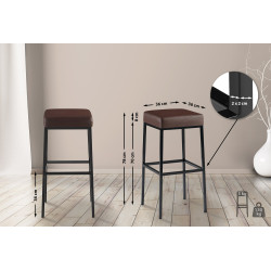 Tabouret de bar marron Montreal B80