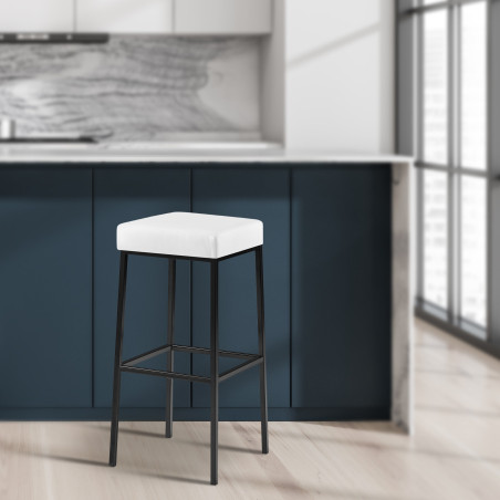 Banqueta de bar branca Montreal B85