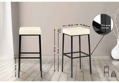 Banqueta de bar Montreal B85 creme