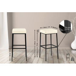 Banqueta de bar Montreal B85 creme