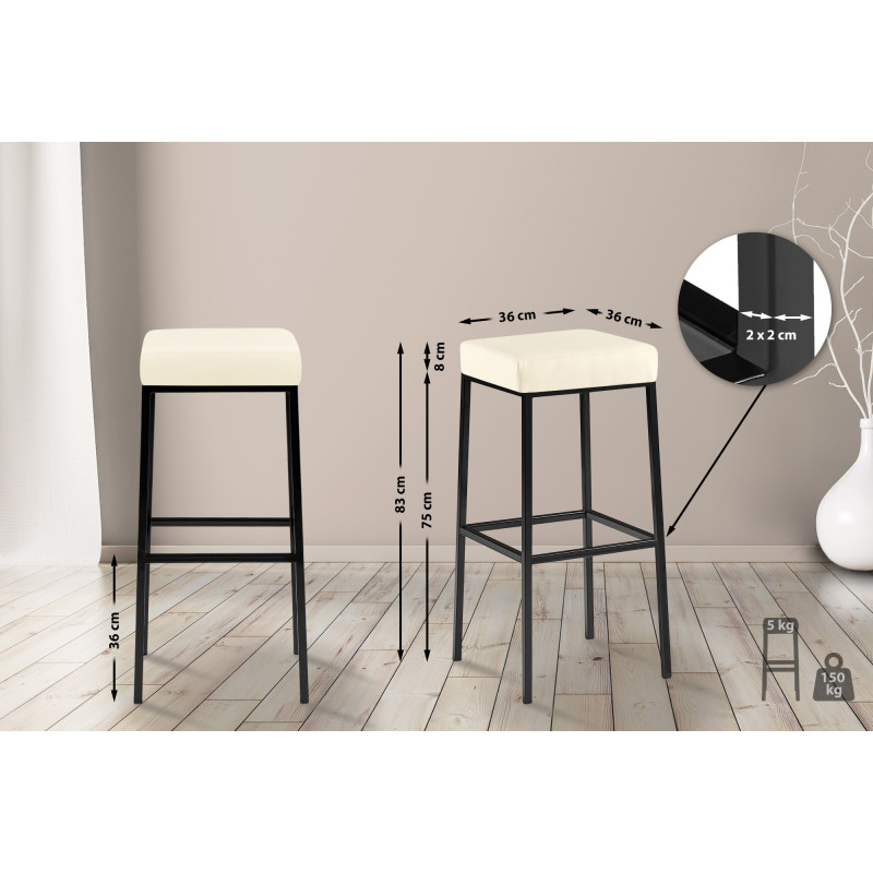 Banqueta de bar Montreal B85 creme