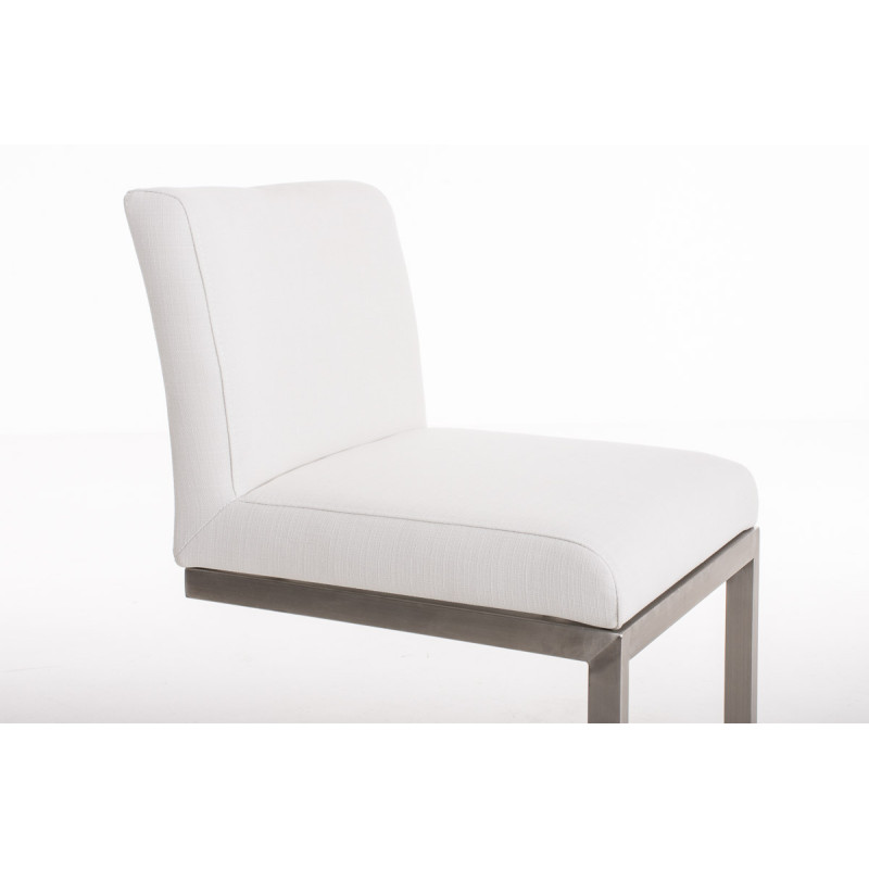 Sgabello da bar Paros tessuto bianco