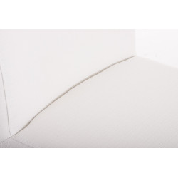 Tabouret de bar en tissu Paros blanc