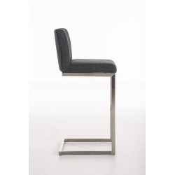 Tabouret de bar en tissu Paros gris foncé