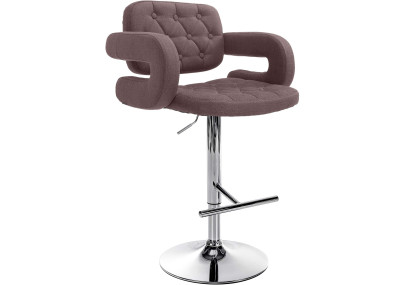 Tabouret de bar Dublin, tissu C, marron