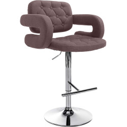 Tabouret de bar Dublin, tissu C brun