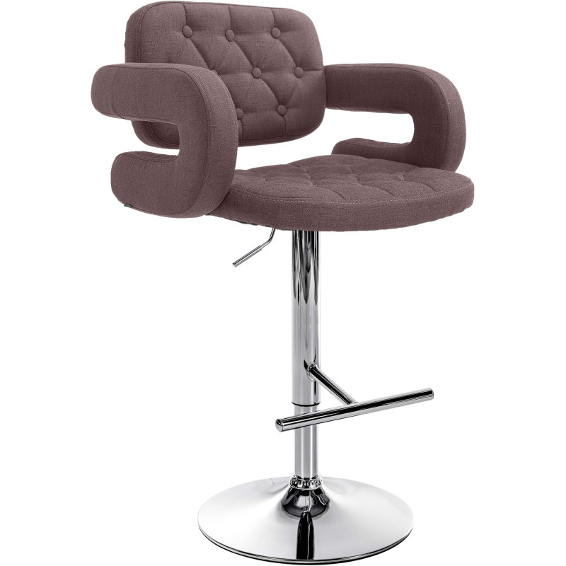 Tabouret de bar Dublin, tissu C brun