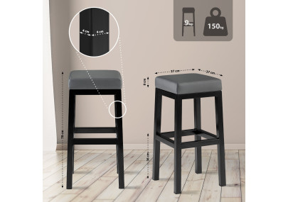 Banqueta de bar Taylor B80 cinza