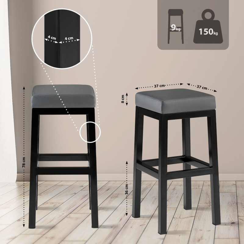 Banqueta de bar Taylor B80 cinza